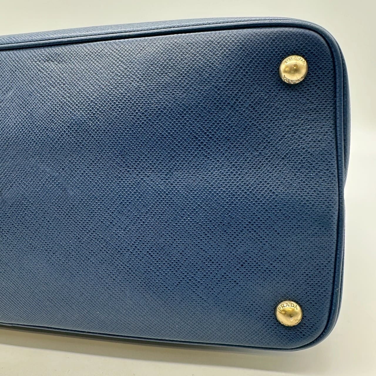 PRADA Prada handbag tote bag Saffiano leather blue vintage women's men's fashion brand USED