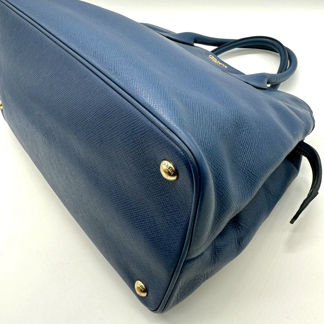 PRADA Prada handbag tote bag Saffiano leather blue vintage women's men's fashion brand USED