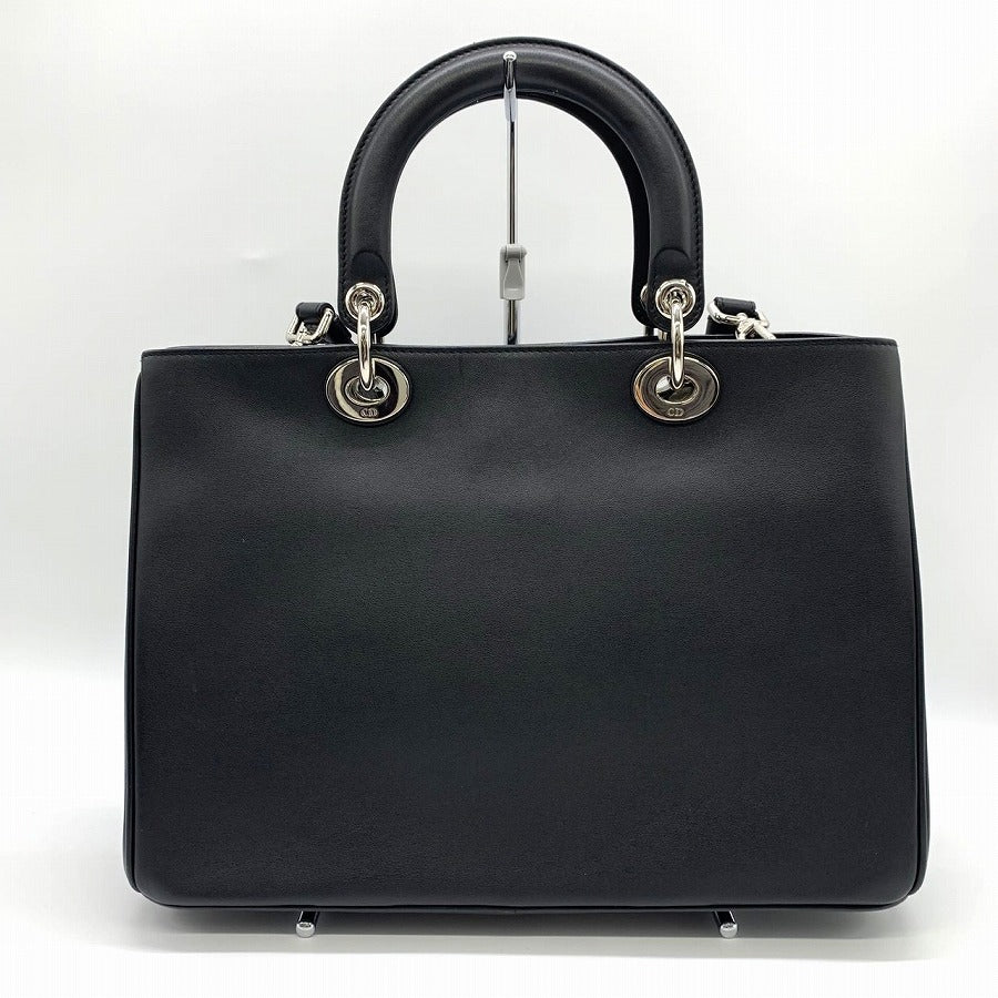 Dior 2016 Cruise Collection Paradise Series Diorissimo Handbag Shoulder Bag in Black Calf Leather for Women