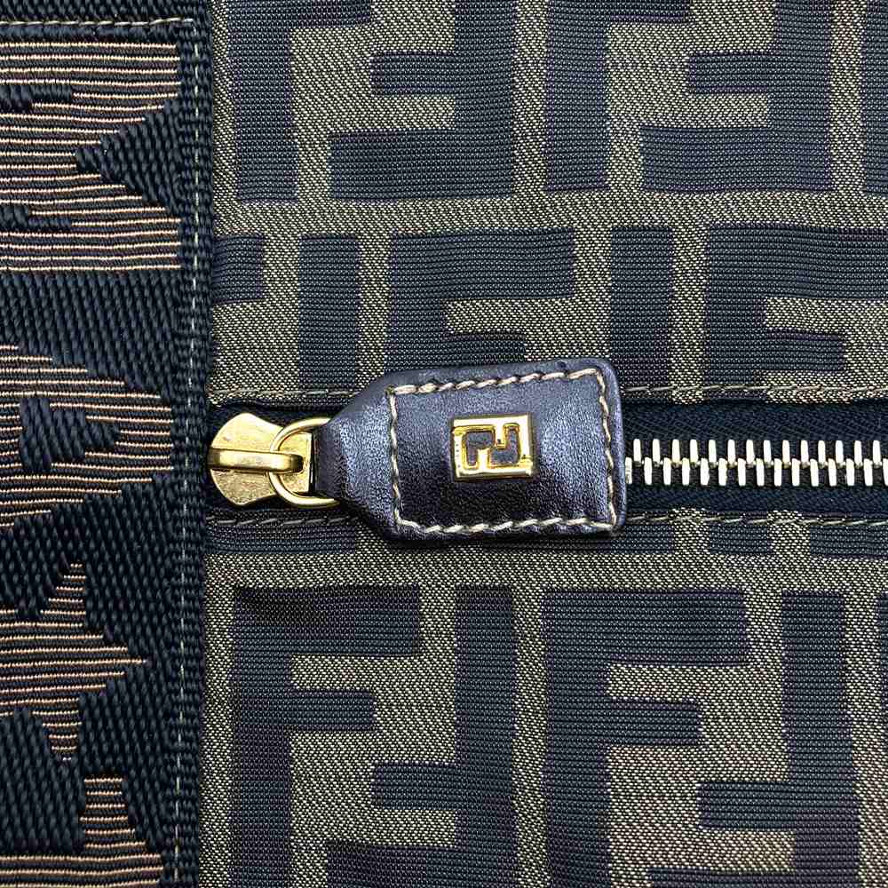 FENDI Zucca Boston bag in brown nylon for men and women