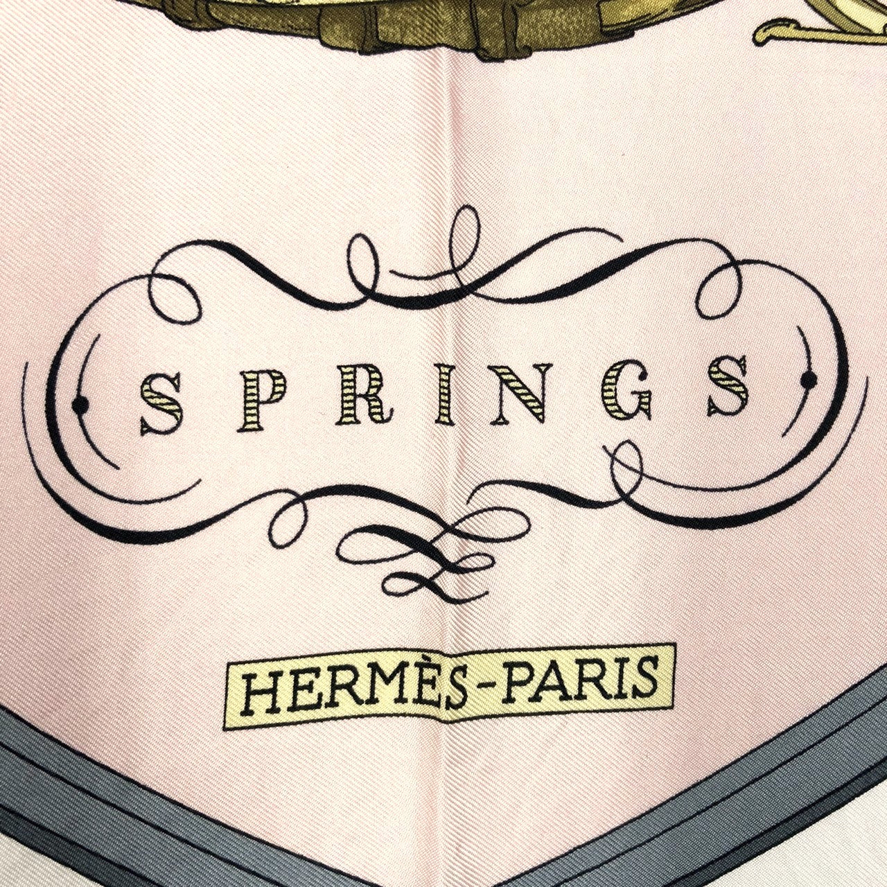 HERMES Carre 90 SPRINGS Scarf, Silk, Pink, Women's