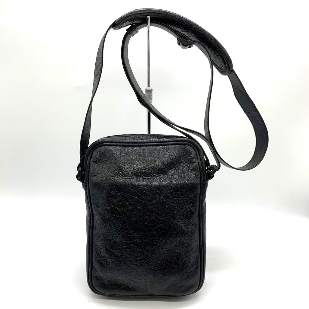 BALENCIAGA x adidas Collaboration Balenciaga Adidas Small Messenger Bag/Crossbody/Shoulder Bag Black 721850