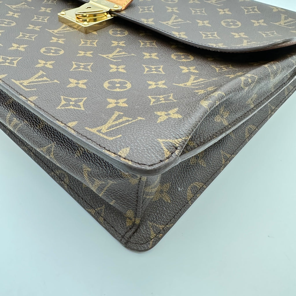 LOUIS VUITTON M53027 Robusto 1 Business Bag Briefcase Handbag Monogram Brown Men's Vintage Brand PRE-OWNED