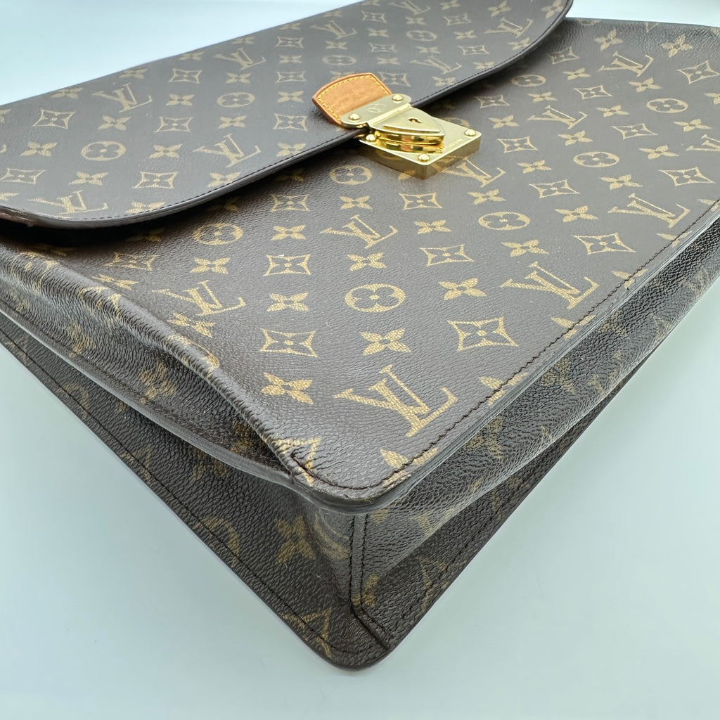 LOUIS VUITTON M53027 Robusto 1 Business Bag Briefcase Handbag Monogram Brown Men's Vintage Brand PRE-OWNED