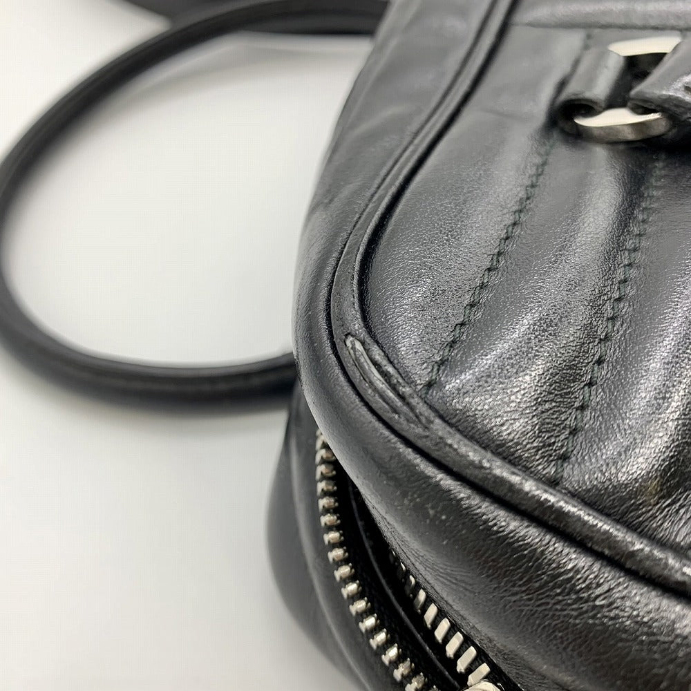 PRADA Diagram Handbag/Shoulder Bag, 2-way, Crossbody, Leather, Black, Women's/Men's, Brand