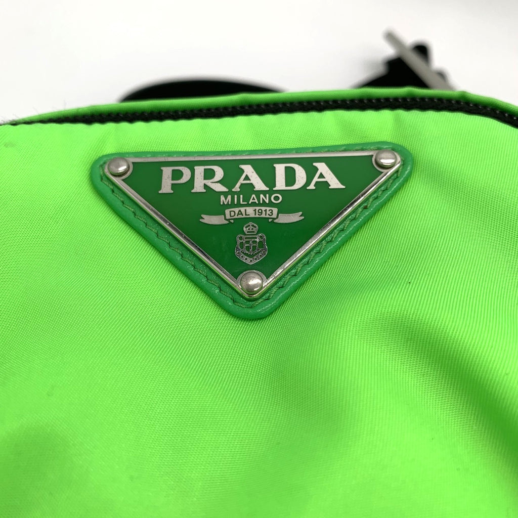PRADA Prada body bag in fluorescent green nylon for men and women