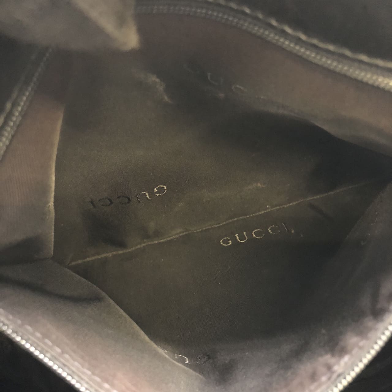 GUCCI 002 1080 Handbag, Nylon Leather, Black, Women's/Men's, Vintage Fashion Brand, USED, Gift
