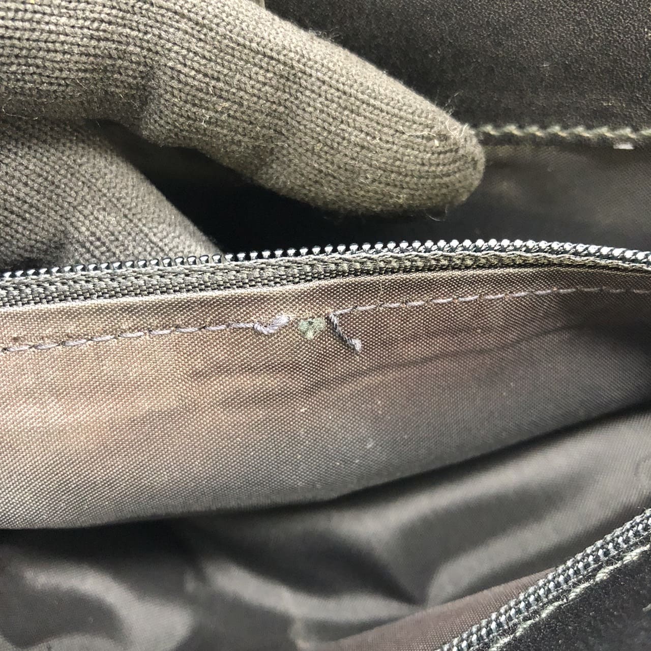 GUCCI 002 1080 Handbag, Nylon Leather, Black, Women's/Men's, Vintage Fashion Brand, USED, Gift