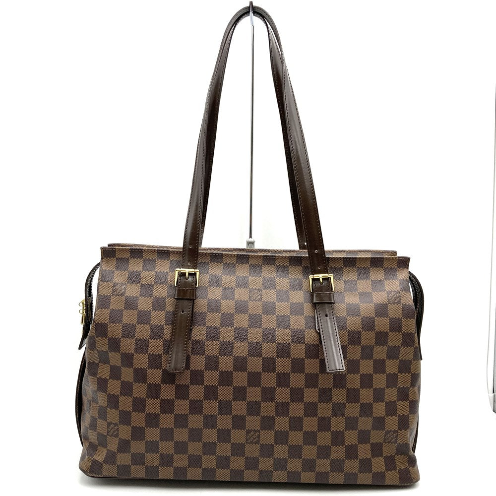 LOUIS VUITTON N51119 Chelsea Shoulder Bag Tote Bag Damier Canvas Ebene Women's PRE-OWNED