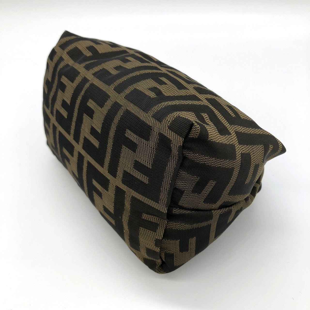 Fendi 2262226540009 Pouch Khaki Brown Nylon/Leather Zucca