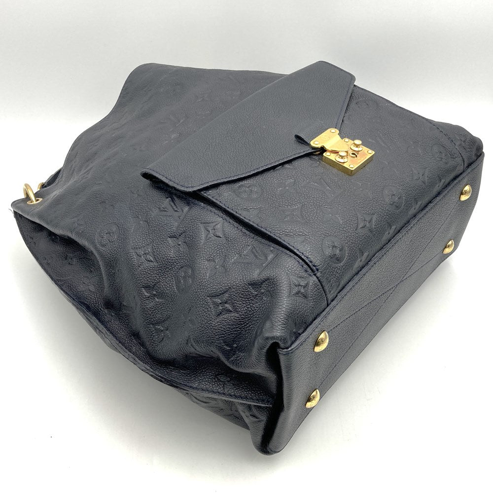 LOUIS VUITTON M40808 Empreinte Metis Handbag Black Monogram Empreinte Used