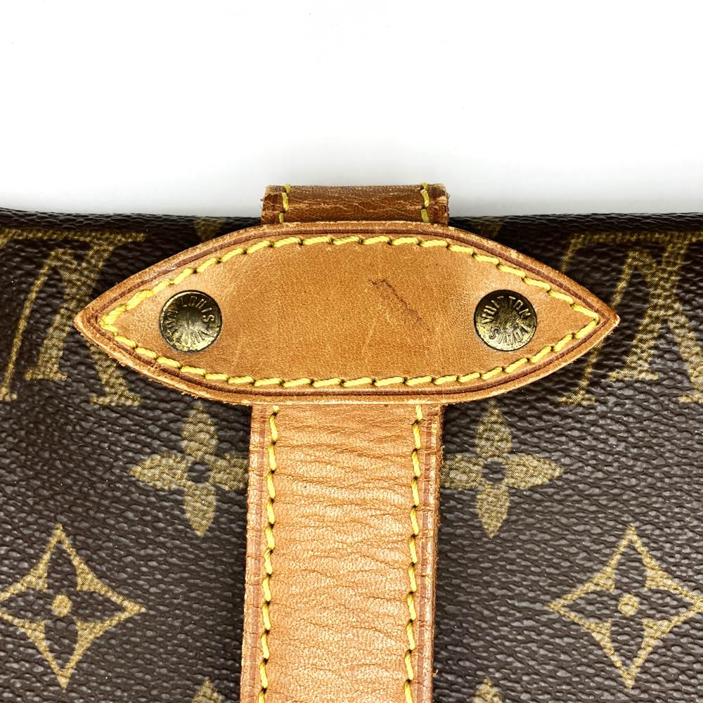 LOUIS VUITTON M42256 Saumur 30 Shoulder Bag, Brown Monogram Canvas/Leather, Women's/Men's, USED