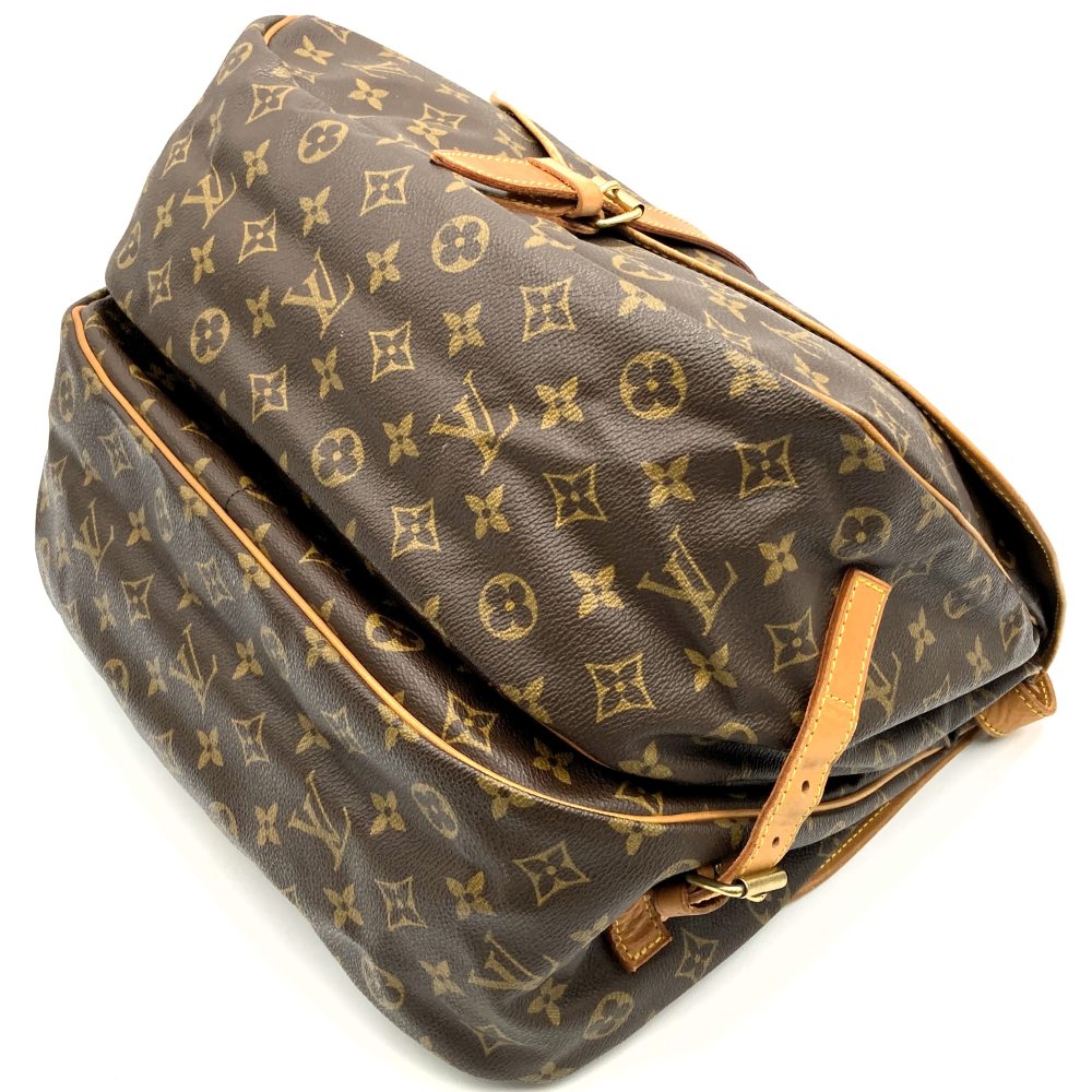 LOUIS VUITTON M42256 Saumur 30 Shoulder Bag, Brown Monogram Canvas/Leather, Women's/Men's, USED