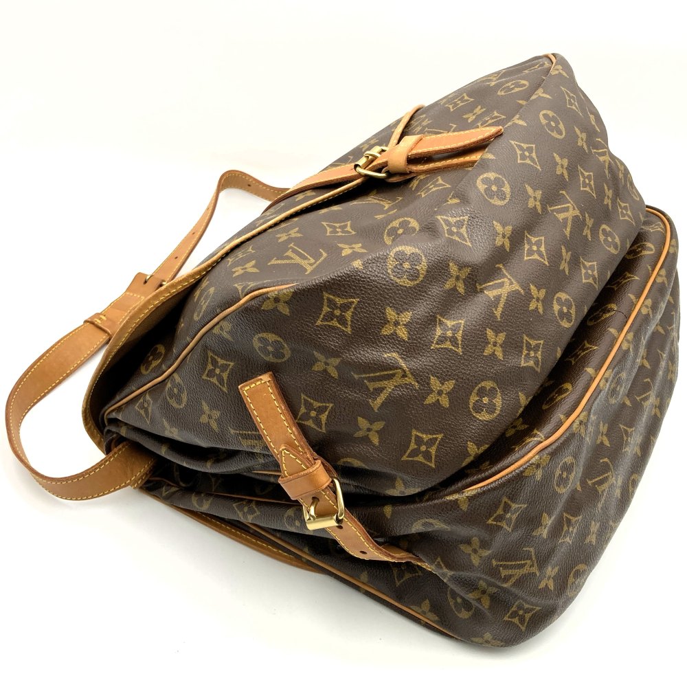 LOUIS VUITTON M42256 Saumur 30 Shoulder Bag, Brown Monogram Canvas/Leather, Women's/Men's, USED