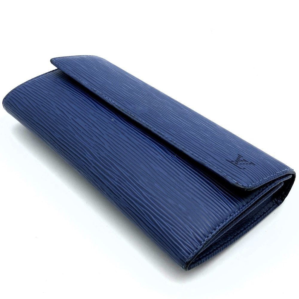 Excellent condition LOUIS VUITTON Portefeuille Sarah (older model) M60324 long wallet, navy Epi leather, women's/men's, vintage. PRE-OWNED