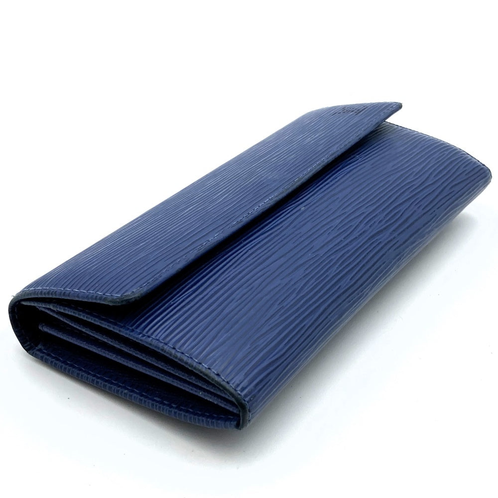 Excellent condition LOUIS VUITTON Portefeuille Sarah (older model) M60324 long wallet, navy Epi leather, women's/men's, vintage. PRE-OWNED