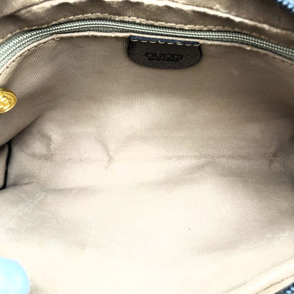 GUCCI Old Gucci 014 58 Clutch Pouch Second Bag GG Supreme PVC Leather Brown Women's Men's Vintage PRE-OWNED
