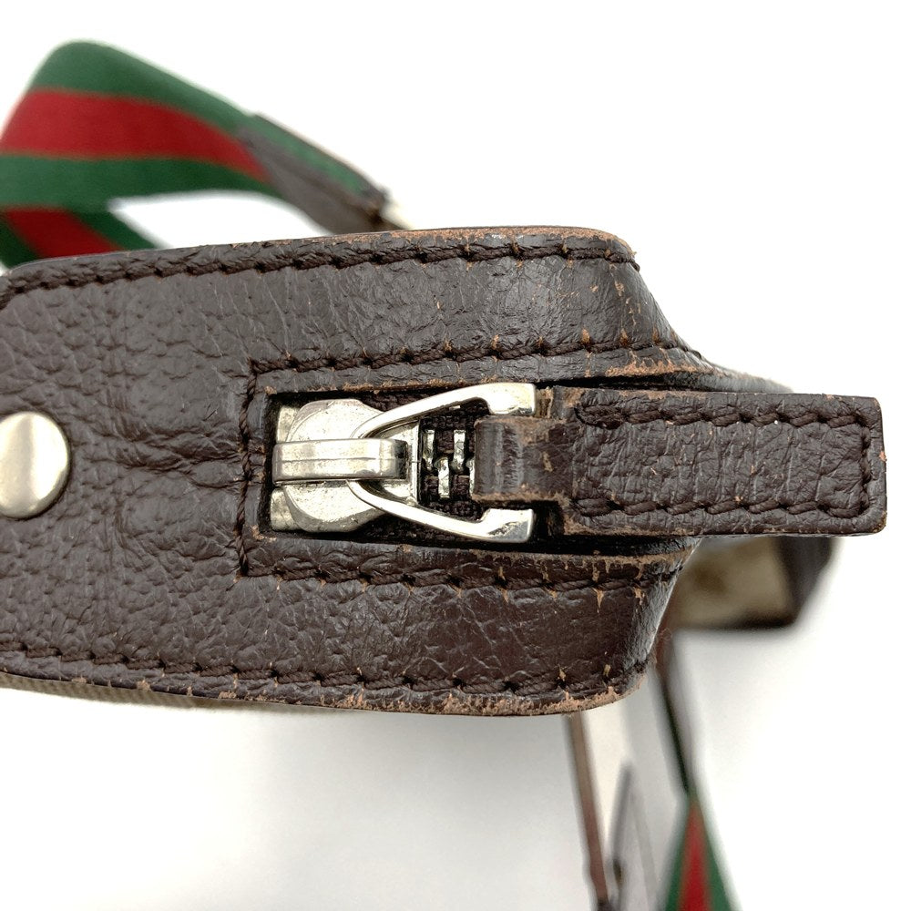 GUCCI 145759 Handbag, Brown, GG Canvas, Sherry Line, Women's Fashion, Brand Name, High-End, Used PRE-OWNED