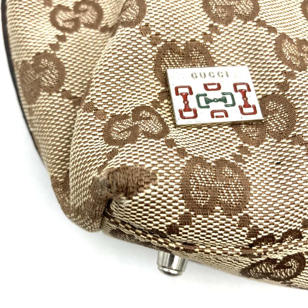 GUCCI 145759 Handbag, Brown, GG Canvas, Sherry Line, Women's Fashion, Brand Name, High-End, Used PRE-OWNED