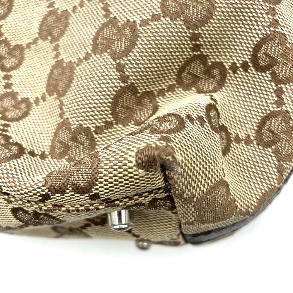 GUCCI 145759 Handbag, Brown, GG Canvas, Sherry Line, Women's Fashion, Brand Name, High-End, Used PRE-OWNED