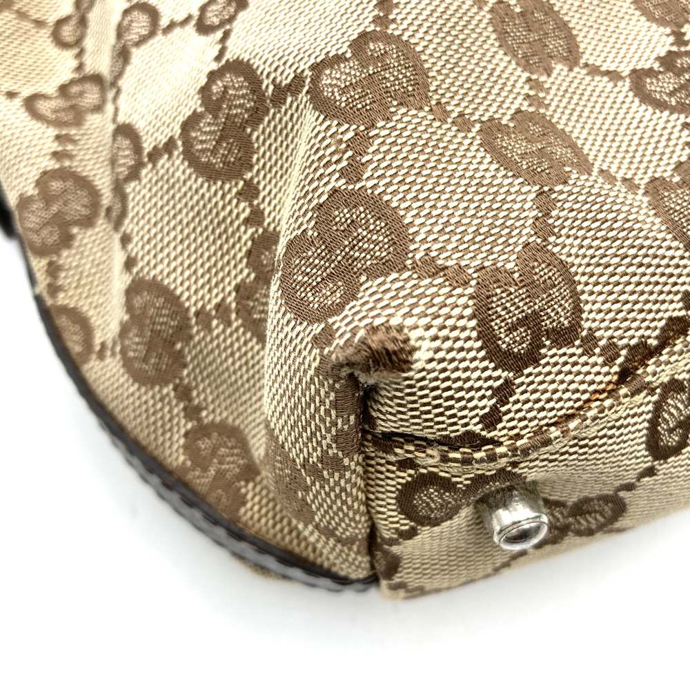 GUCCI 145759 Handbag, Brown, GG Canvas, Sherry Line, Women's Fashion, Brand Name, High-End, Used PRE-OWNED