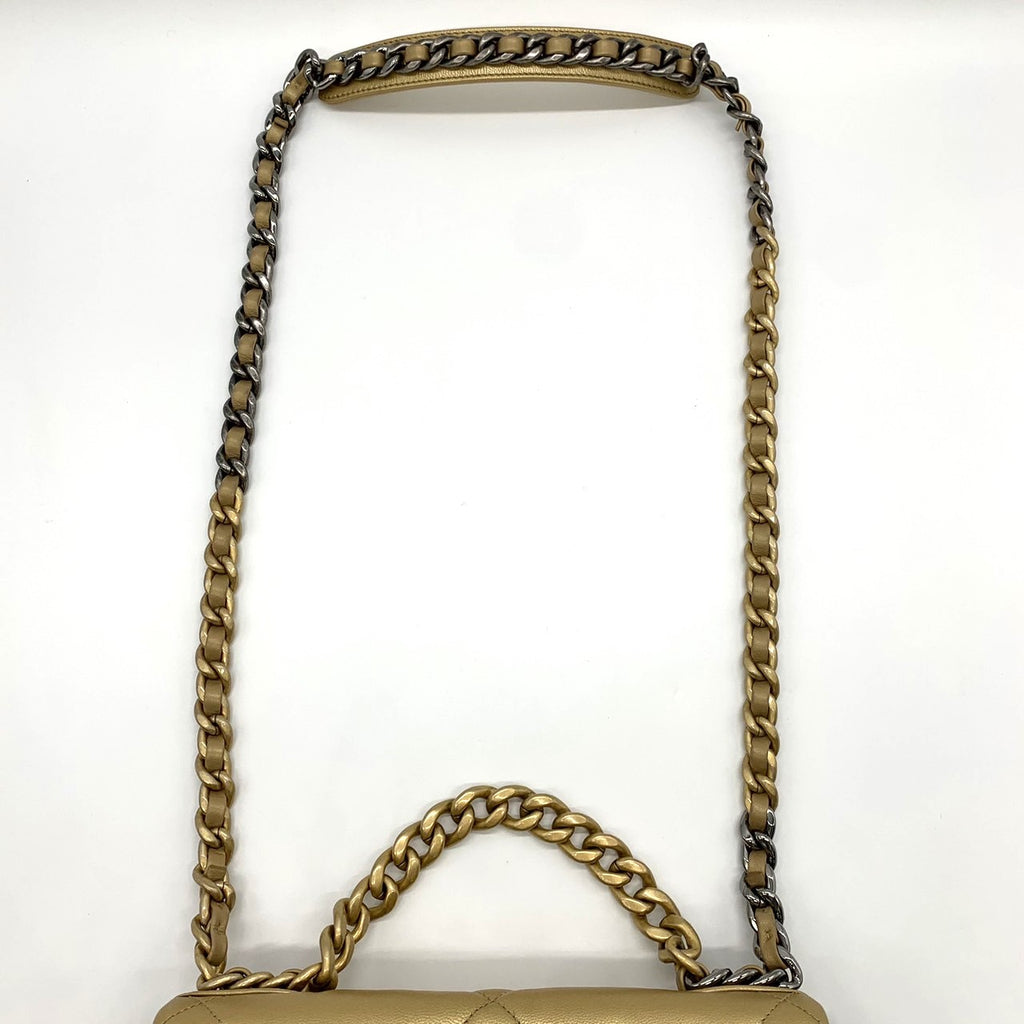 CHANEL19 Chanel Dixneuf Medium Size Maxi Matelassé Chain Shoulder Bag Handbag 2-way Women's