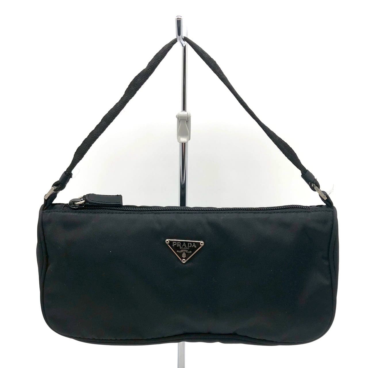 PRADA Prada Accessory Pouch Handbag Nylon Black Women's Handbag Men's