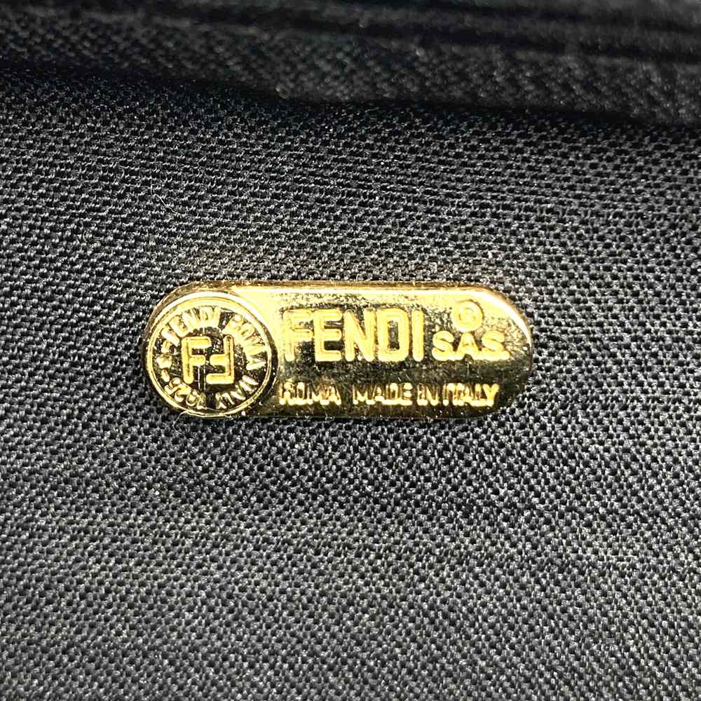 FENDI Mini Boston Handbag, Pecan Style, PVC Leather, Brown/Black, Women's Vintage