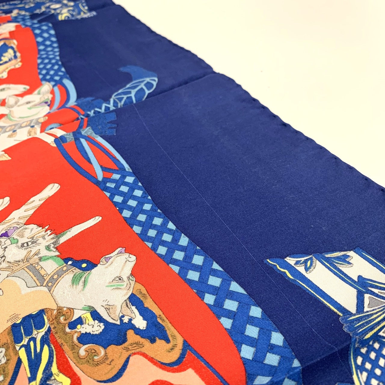 HERMES Carre TOURNEZ MANEGE Scarf, Silk, Blue, Women's Fashion Accessory, Merry-go-round Animal Design