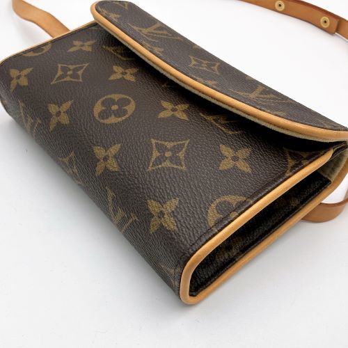 [Excellent Condition] LOUIS VUITTON Pochette Florentine Monogram Waist Bag Pouch Brown Women's Fashion M51855 Used