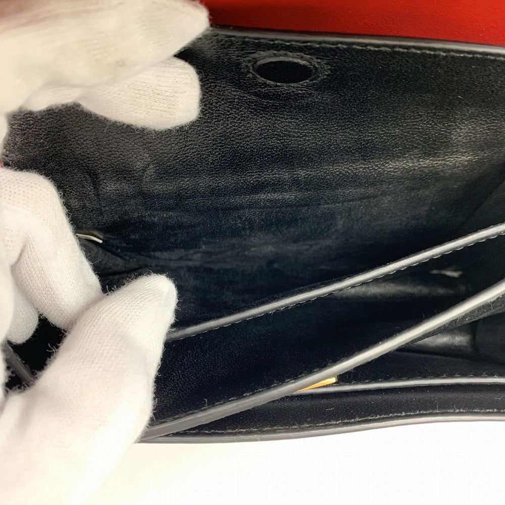 プラダ カイエ ミニ ショルダーバッグ サフィアーノレザー、レッド/ブラック/ゴールド、レディースファッション