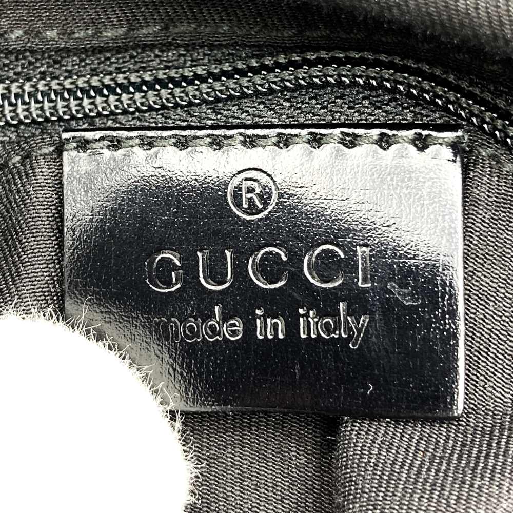 GUCCI 203528 Tote Bag Shoulder Bag GG Canvas Beige x Black Women's Men's Brand PRE-OWNED