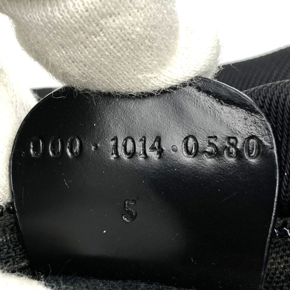 GUCCI 000・1014 Bamboo Handbag, Black Nylon