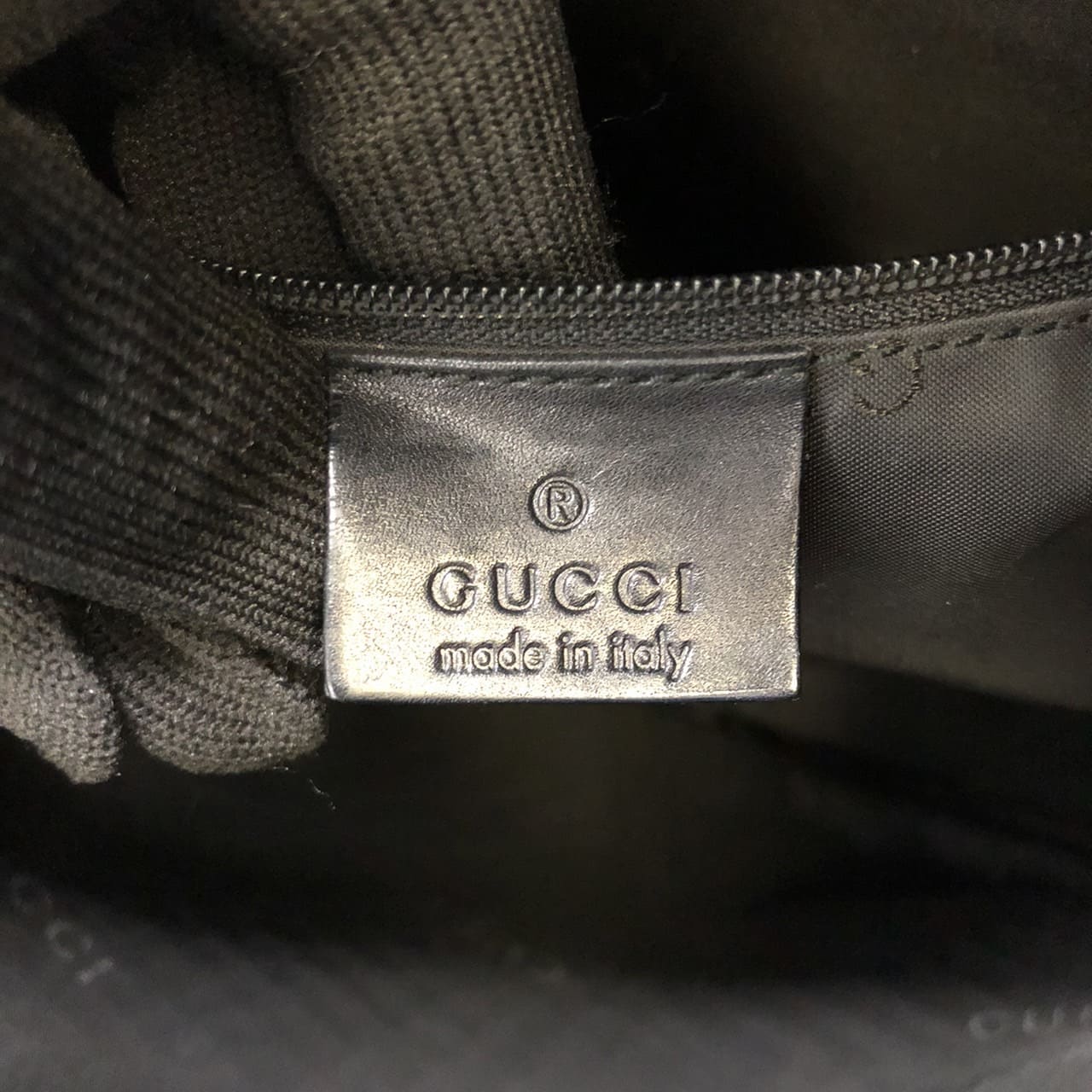 GUCCI 001 1638 Bamboo Handbag Shoulder Bag Leather Black Women's Men's Vintage