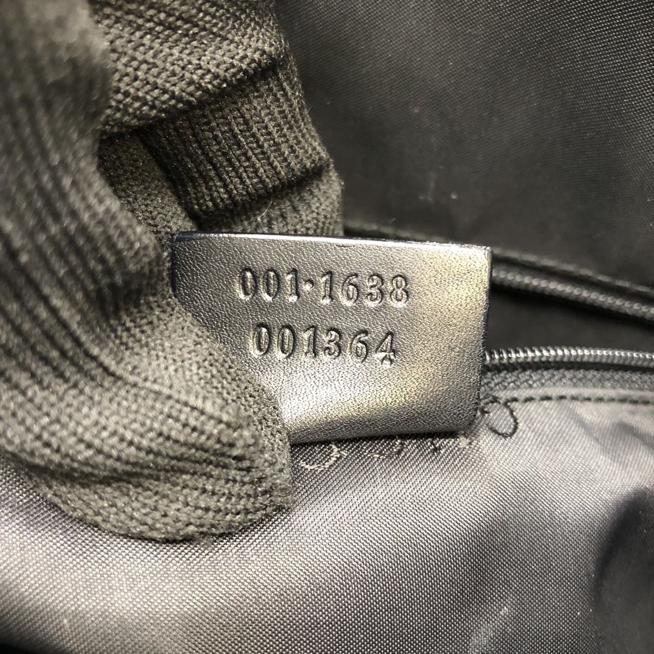 GUCCI 001 1638 Bamboo Handbag Shoulder Bag Leather Black Women's Men's Vintage