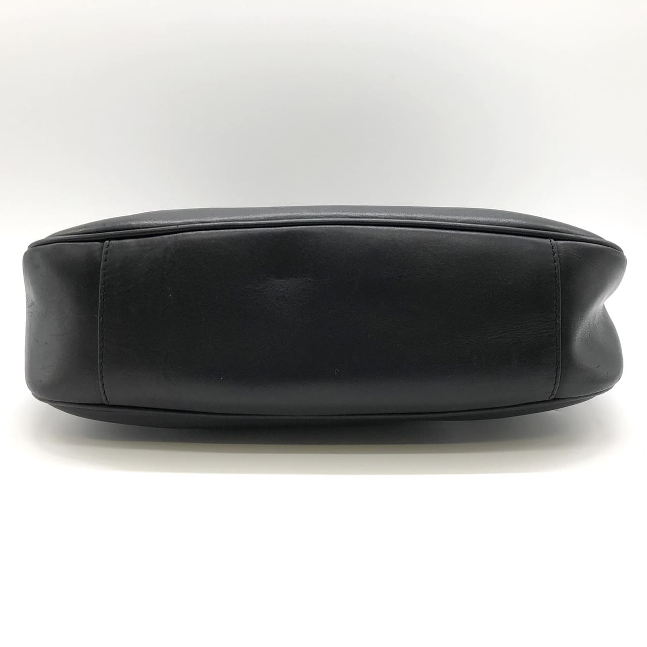 GUCCI 001 1638 Bamboo Handbag Shoulder Bag Leather Black Women's Men's Vintage