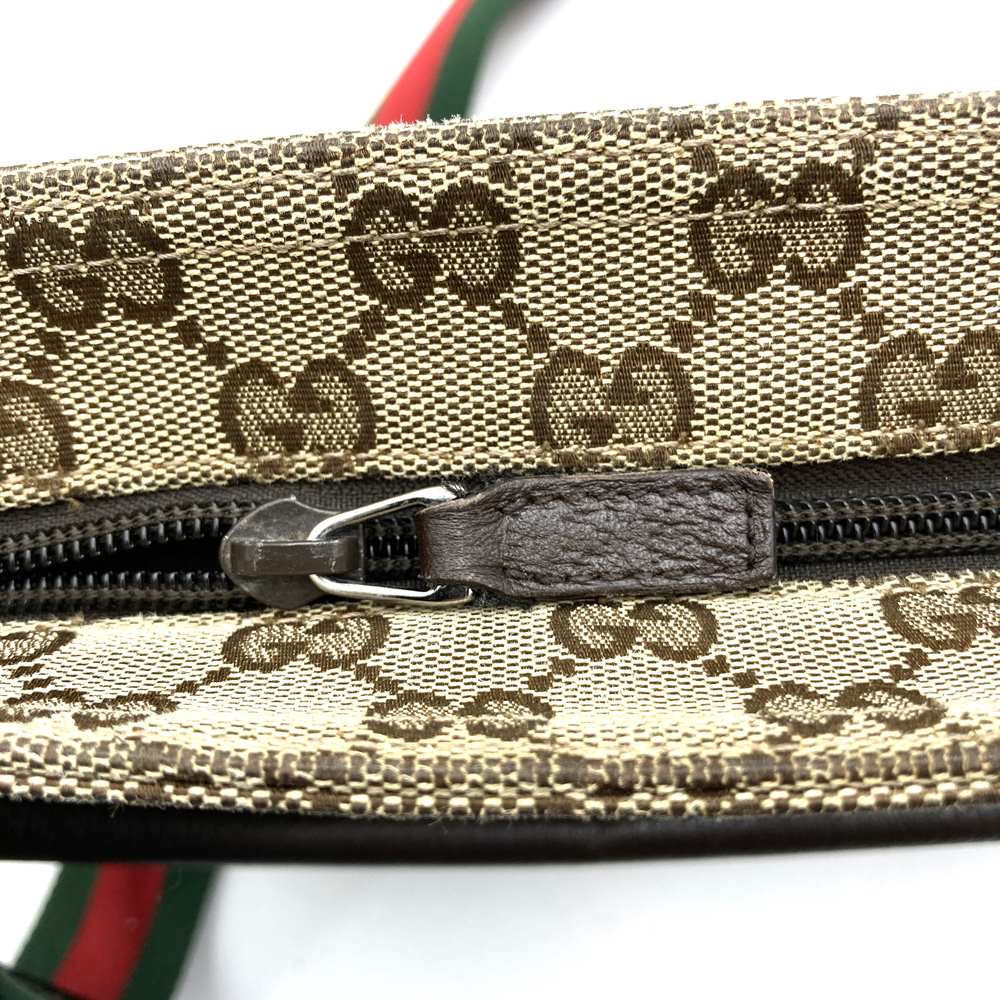 GUCCI 256100 Crossbody Shoulder Bag, Brown/Beige GG Canvas, Sherry, Women's/Men's Brand PRE-OWNED