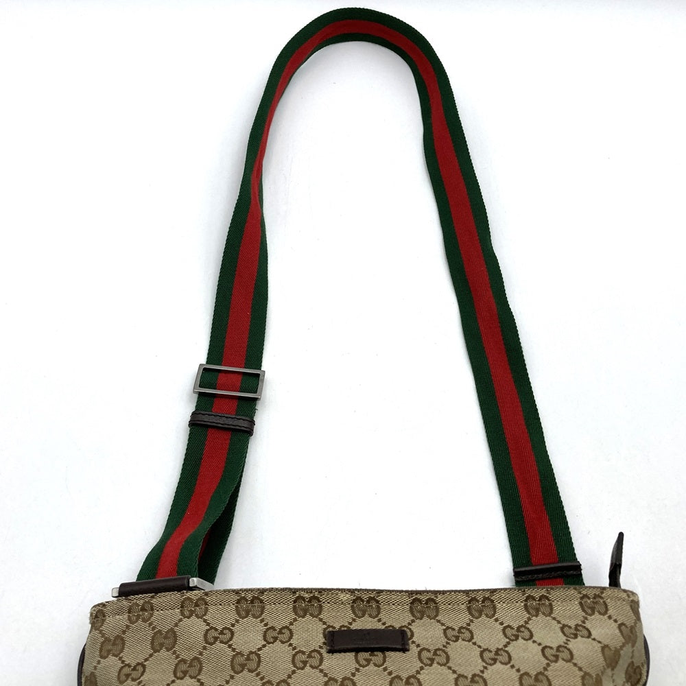 GUCCI 256100 Crossbody Shoulder Bag, Brown/Beige GG Canvas, Sherry, Women's/Men's Brand PRE-OWNED