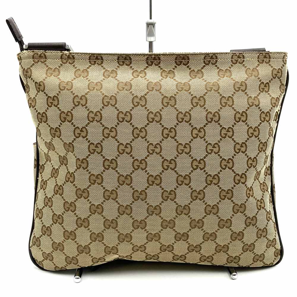 GUCCI 256100 Crossbody Shoulder Bag, Brown/Beige GG Canvas, Sherry, Women's/Men's Brand PRE-OWNED