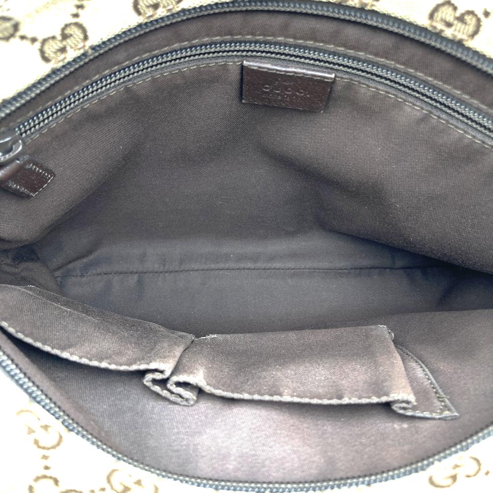 GUCCI 256100 Crossbody Shoulder Bag, Brown/Beige GG Canvas, Sherry, Women's/Men's Brand PRE-OWNED