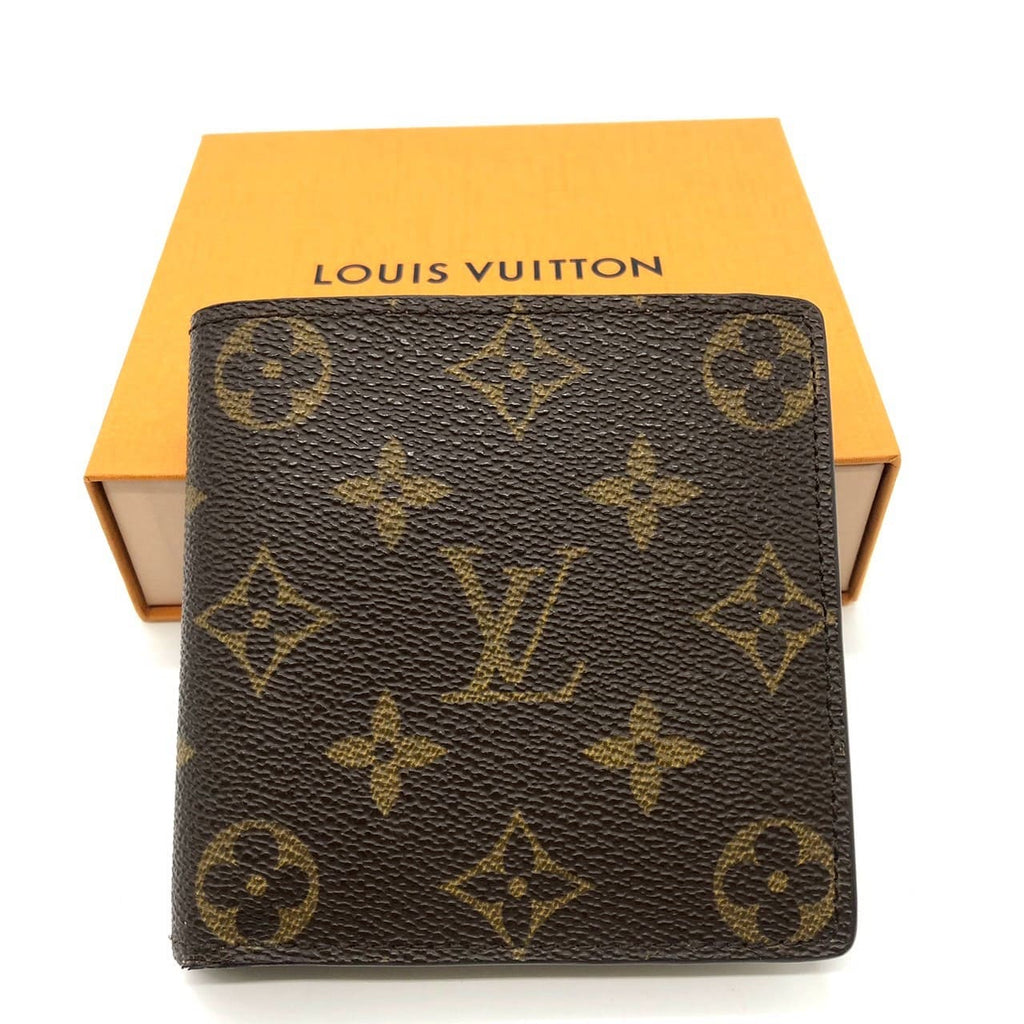 LOUIS VUITTON Louis Vuitton Portefeuille Marco M61675 Bi-fold Wallet Monogram Brown Women's Men's PRE-OWNED