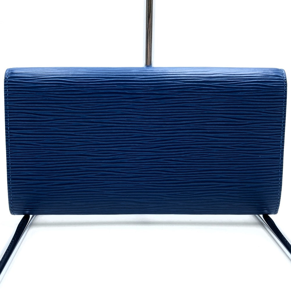 LOUIS VUITTON Louis Vuitton Portefeuille Sarah Long Wallet in Epi Leather, Blue, M63572, Women's and Men's Fashion