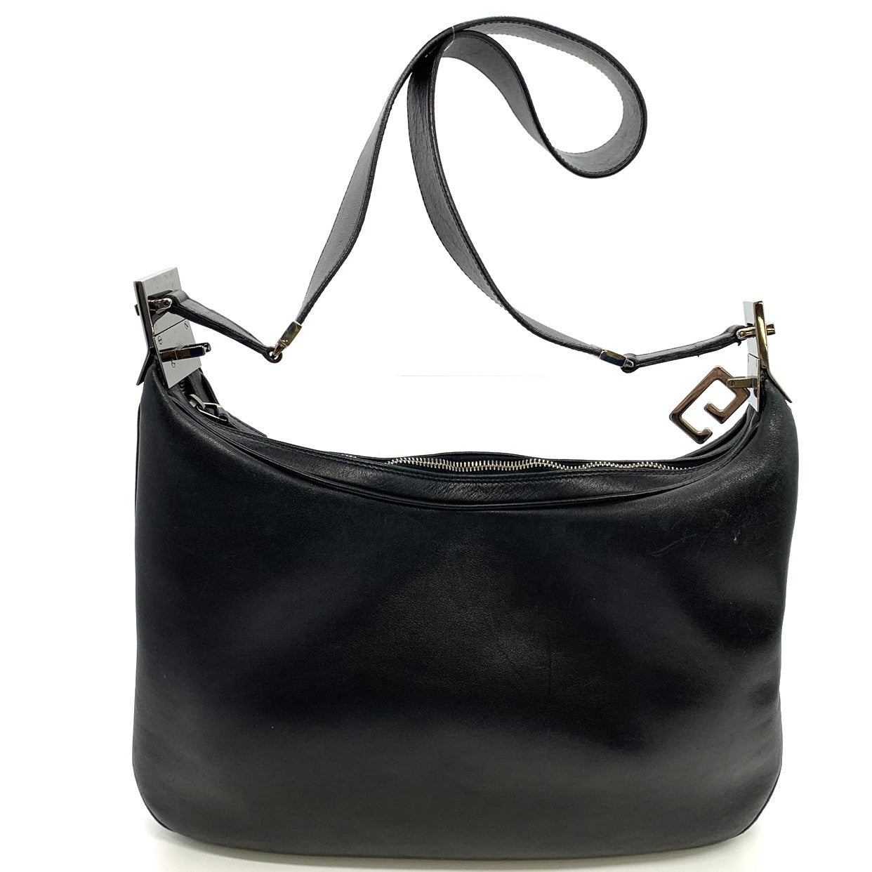 GUCCI 001 3341 Shoulder Bag Leather Black Women's Fashion