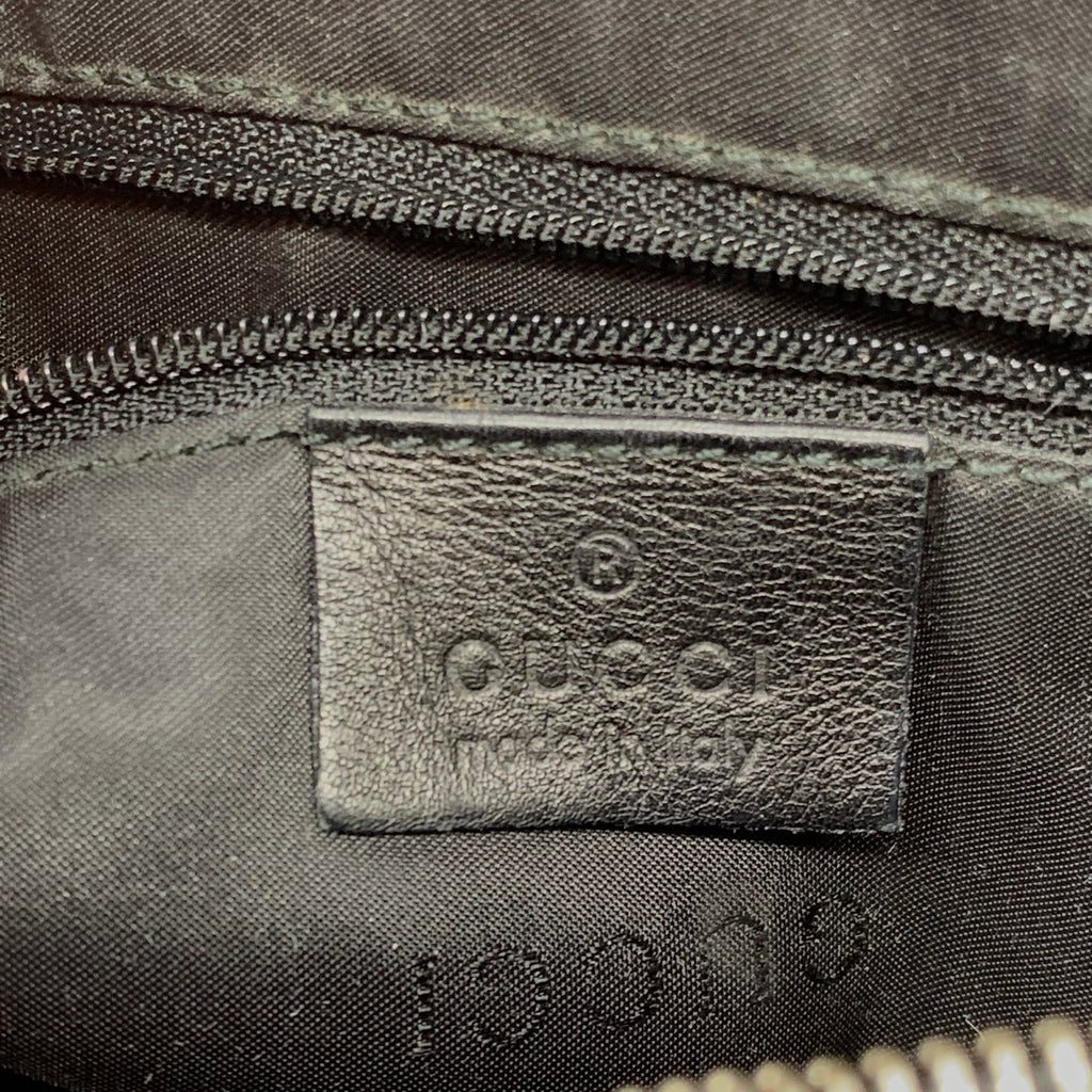 GUCCI 001 3341 Shoulder Bag Leather Black Women's Fashion PRE-OWNED