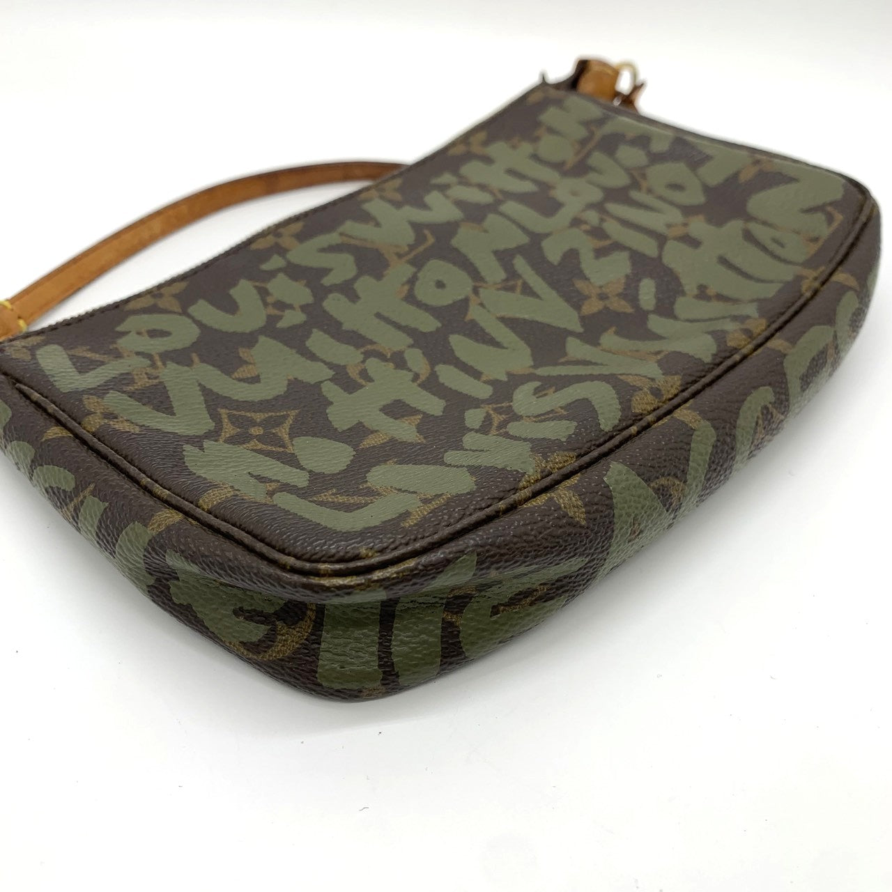 LOUIS VUITTON Graffiti Pochette Accessoires M92191 Pouch Monogram Canvas Brown Khaki Women's