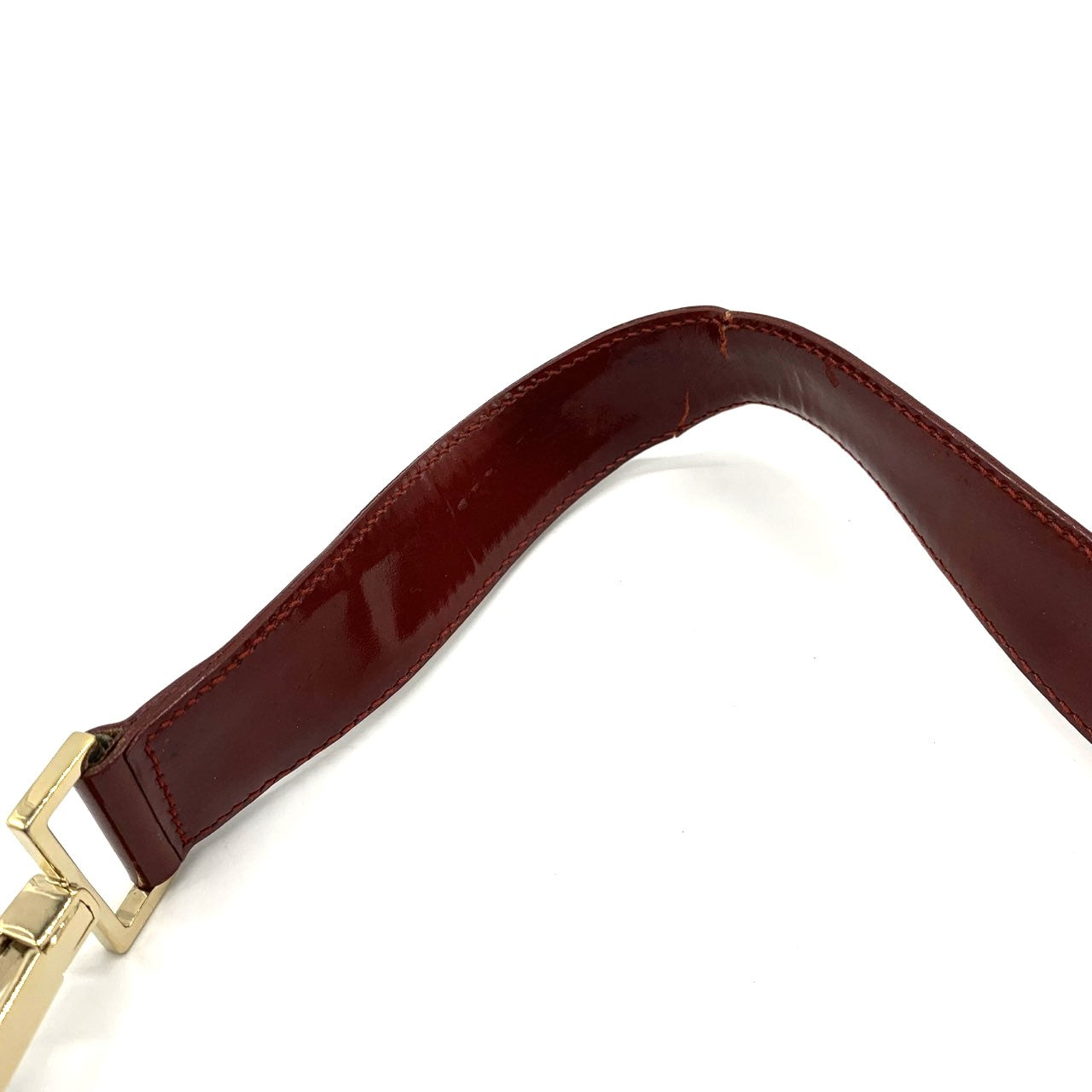 GUCCI 001 4204 Shoulder Bag GG Canvas Leather Red Women's