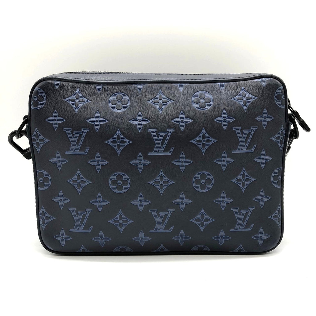 LOUIS VUITTON Duo Messenger M45730 Shoulder Bag Monogram Shadow Black for Men and Women