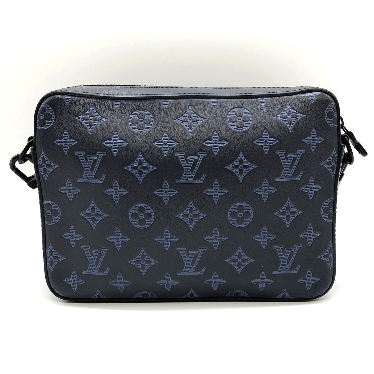 LOUIS VUITTON Duo Messenger M45730 Shoulder Bag Monogram Shadow Black for Men and Women