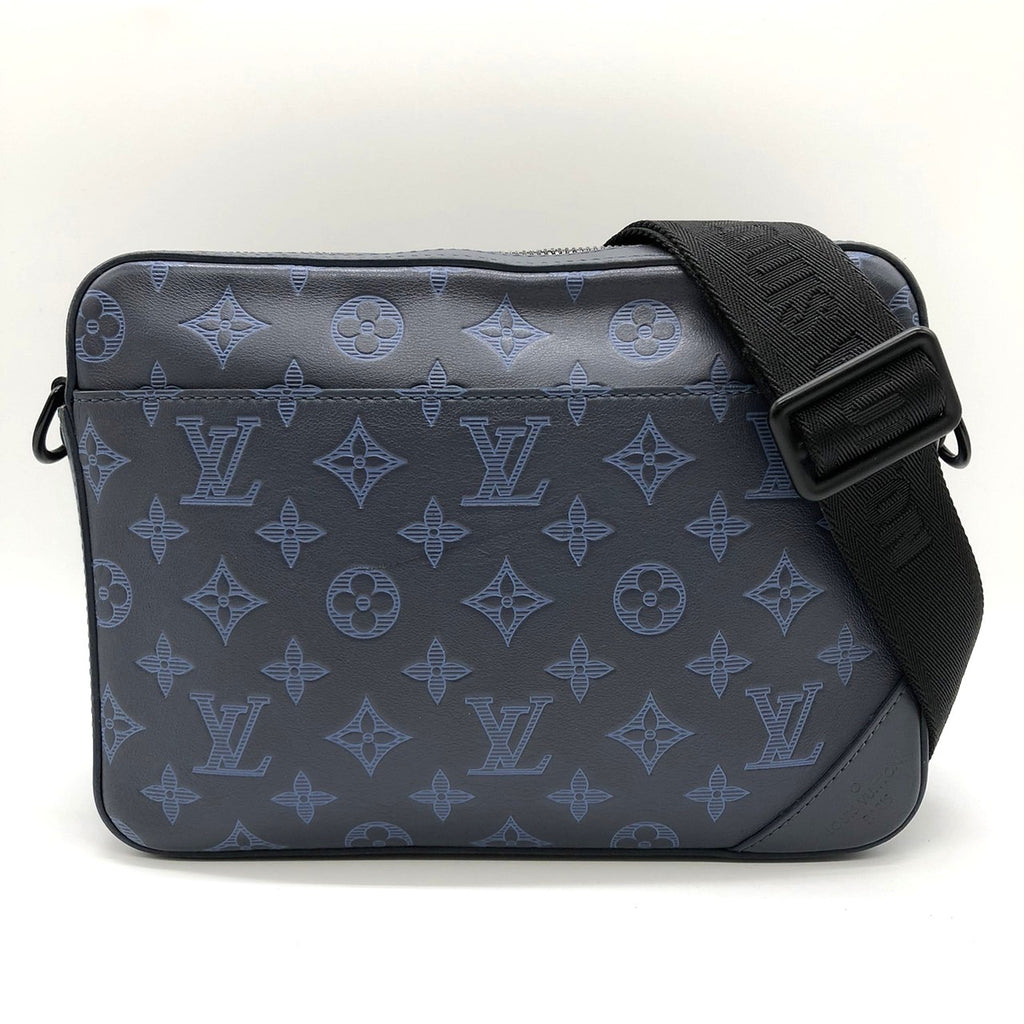 LOUIS VUITTON Duo Messenger M45730 Shoulder Bag Monogram Shadow Black for Men and Women