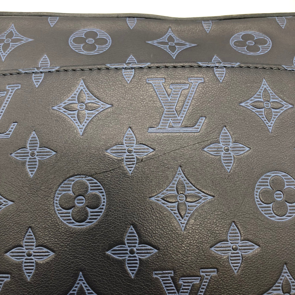 LOUIS VUITTON Duo Messenger M45730 Shoulder Bag Monogram Shadow Black for Men and Women